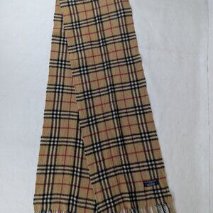 BURBERRY Lambswool Plaid Check Scarf – Classic Beige Nova – SHIPS TODAY DEAL